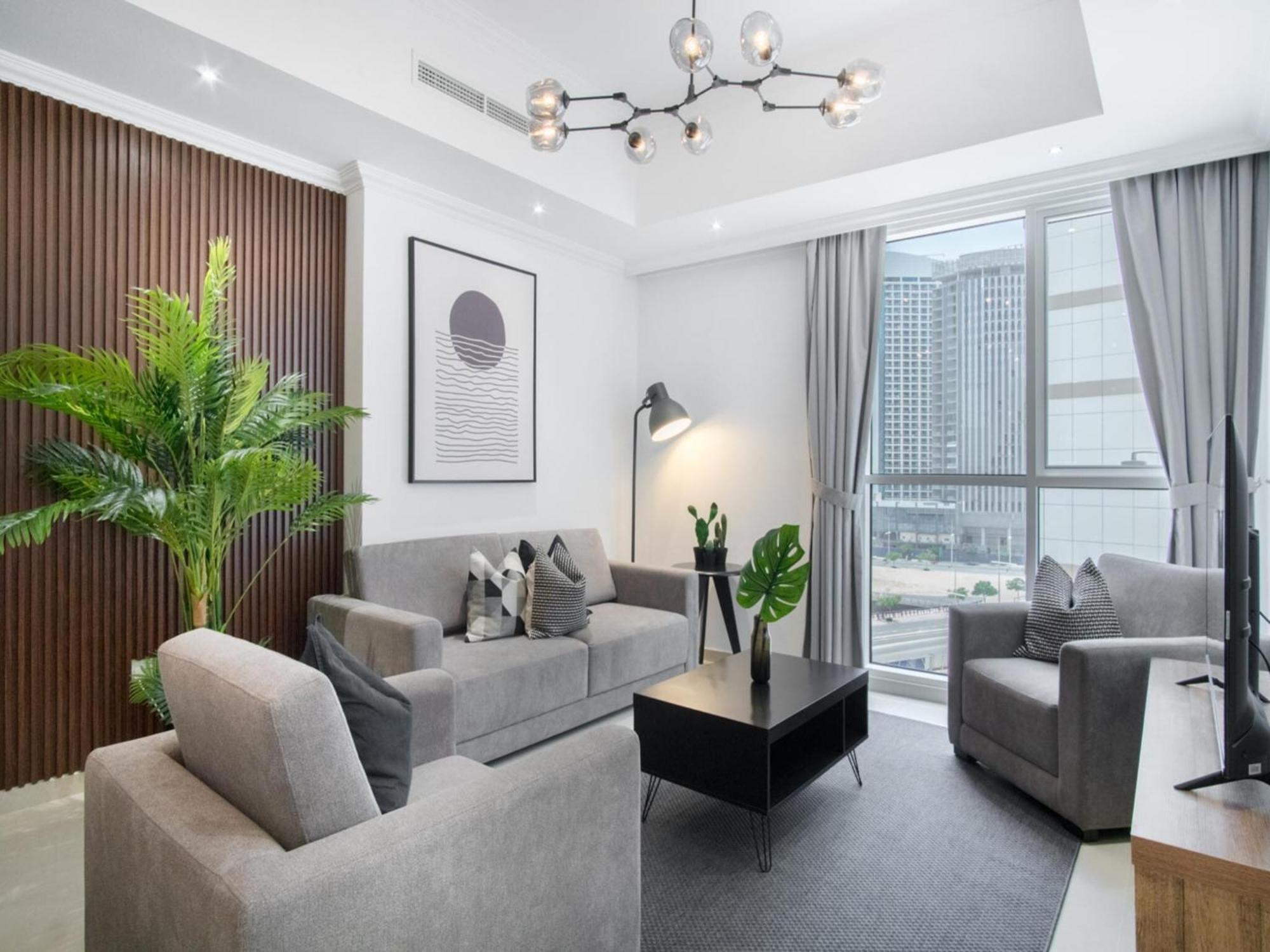 Luxe Apartments Near Dubai Mall Burj Khalifa Pool Gym Parking Bagian luar foto