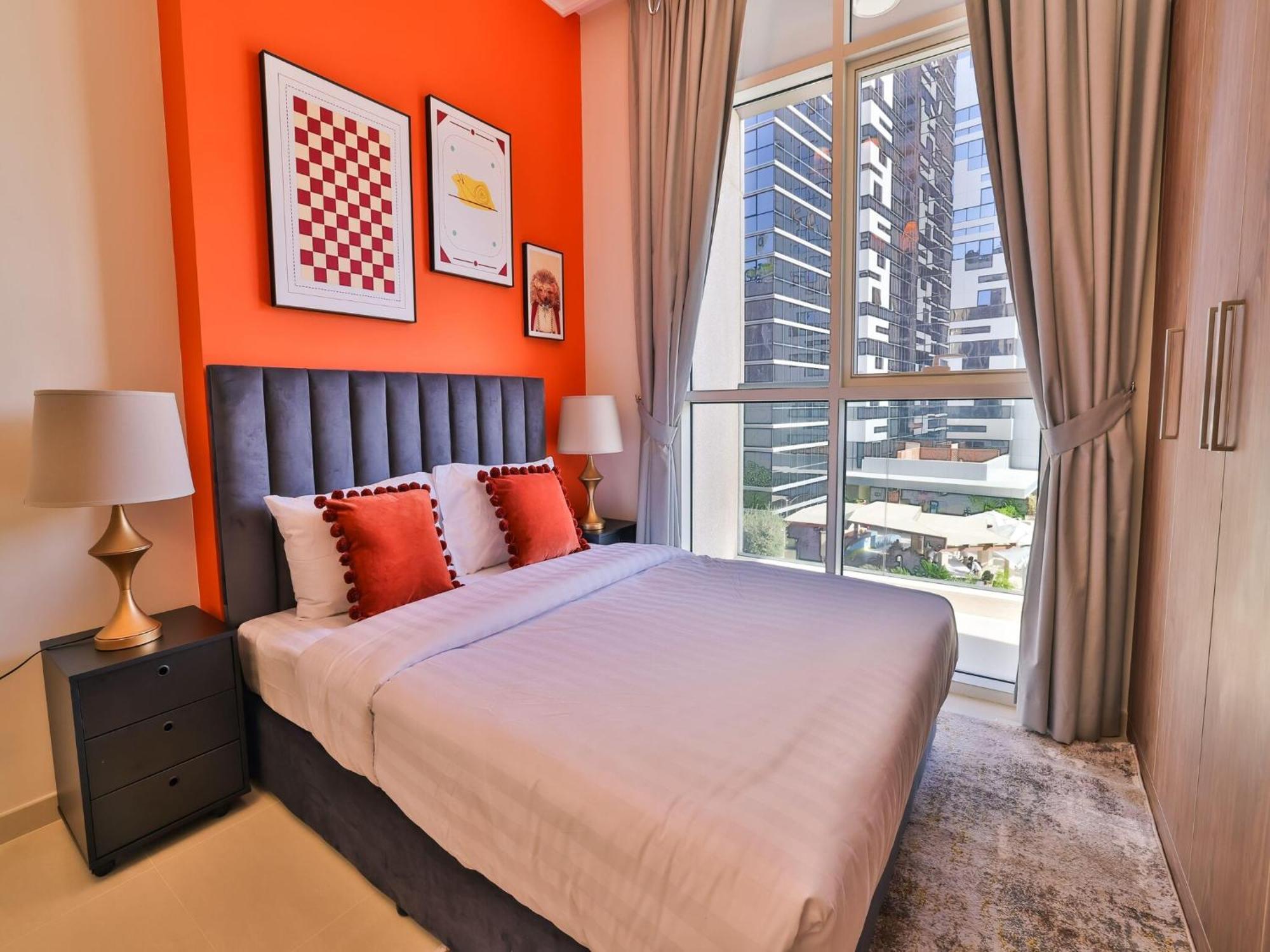 Luxe Apartments Near Dubai Mall Burj Khalifa Pool Gym Parking Bagian luar foto