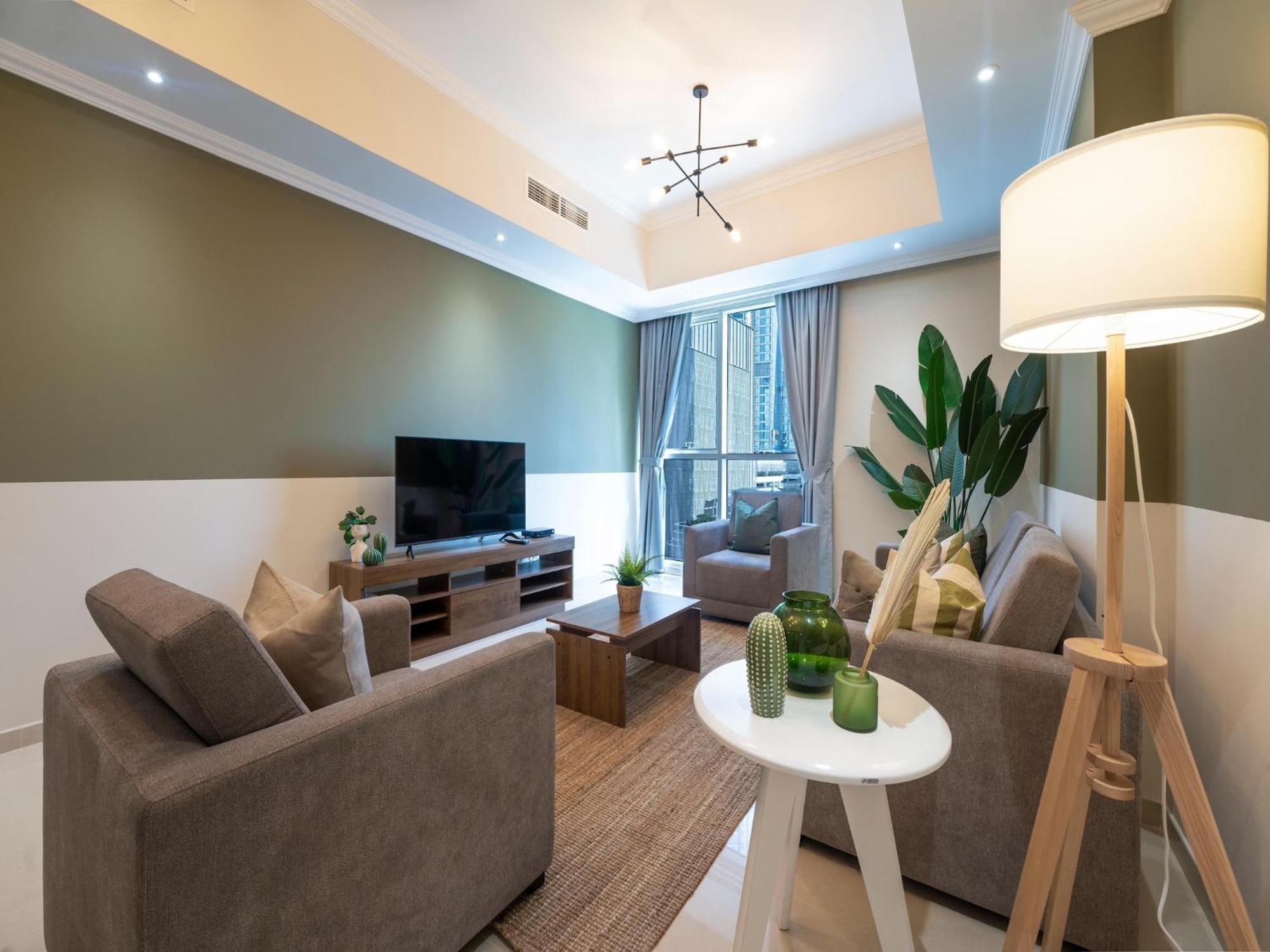 Luxe Apartments Near Dubai Mall Burj Khalifa Pool Gym Parking Bagian luar foto